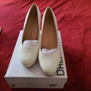 DREAM PAIRS Women's Pumps Closed Round Toe Chunky High Heels Platform